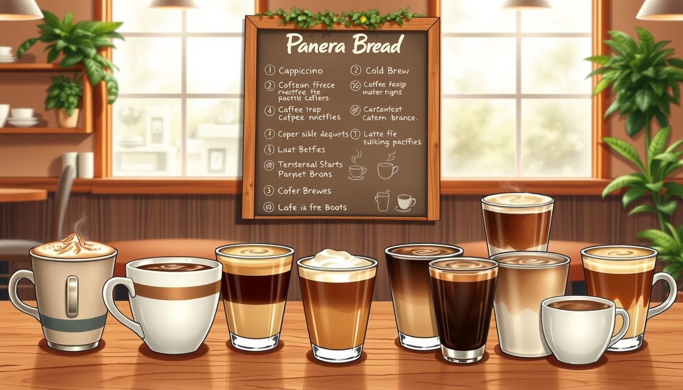 panera bread coffee menu