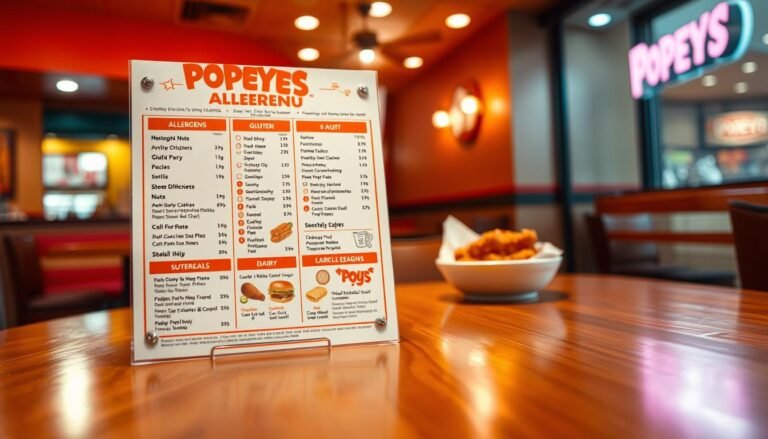 popeyes allergen menu