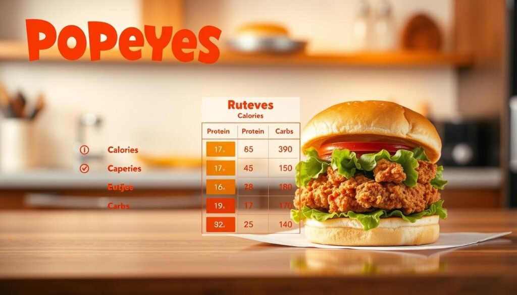 popeyes sandwich nutritional information