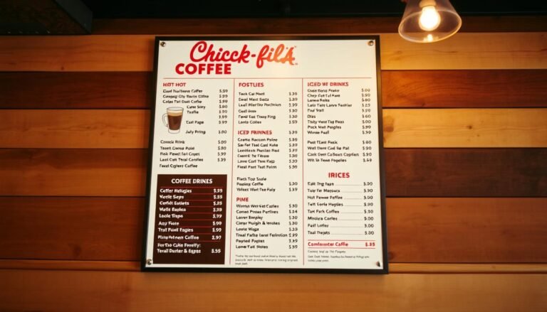 chick-fil-a coffee menu with prices