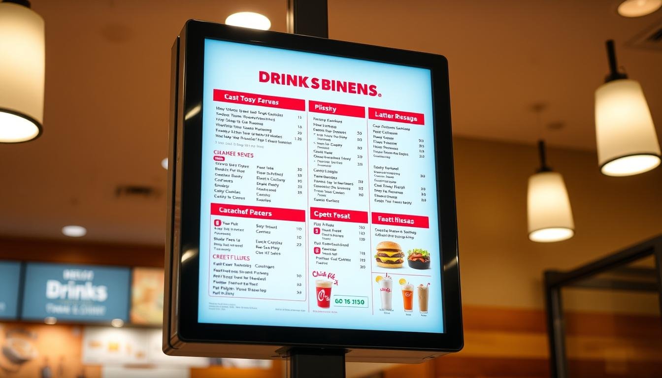 chick fil a drinks menu