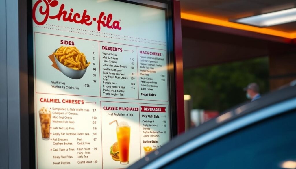 chick fil a drive thru menu