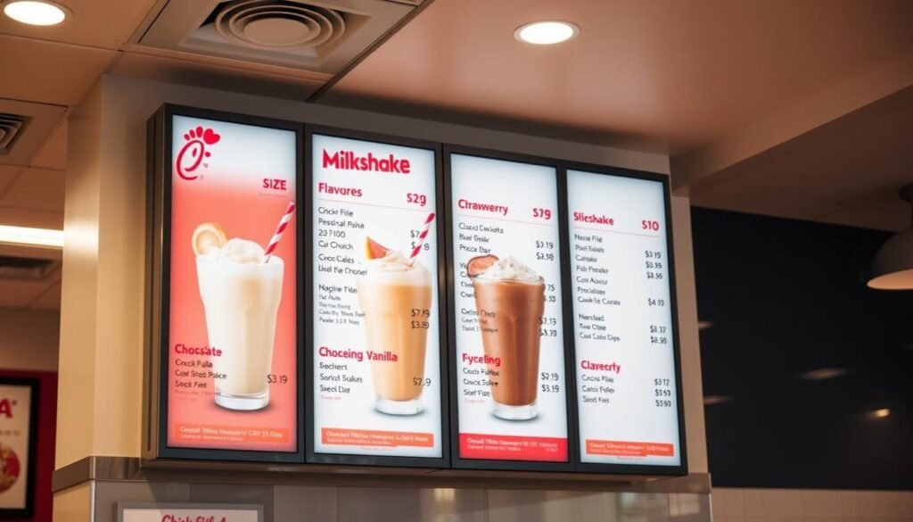 chick fil a milkshake prices